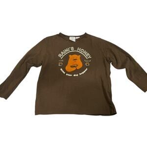Preowned Zara Toddler Bear Top in Brown- Size 4/5